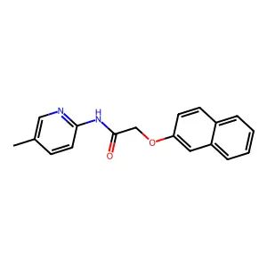 N-(5-methylpyridin-2-yl)-2-(naphthalen-2-yloxy)acetamide structure
