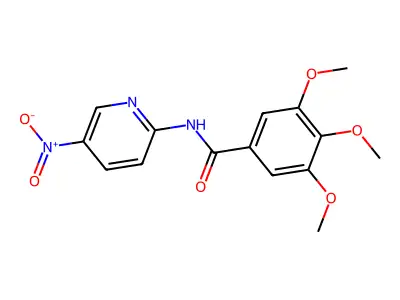 3,4,5-trimethoxy-N-(5-nitropyridin-2-yl)benzamide structure