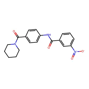 3-nitro-N-[4-(piperidine-1-carbonyl)phenyl]benzamide structure