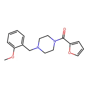Furan-2-yl[4-(2-methoxybenzyl)piperazin-1-yl]methanone structure