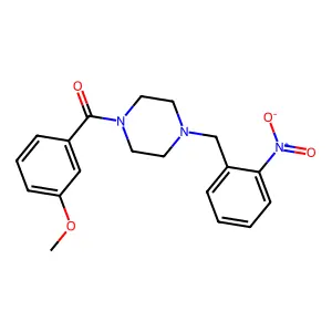 (3-Methoxyphenyl)-[4-[(2-nitrophenyl)methyl]piperazin-1-yl]methanone structure
