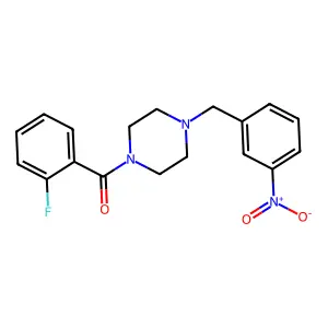 (2-Fluorophenyl)[4-(3-nitrobenzyl)piperazin-1-yl]methanone structure