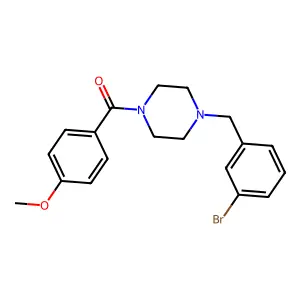 [4-[(3-Bromophenyl)methyl]piperazin-1-yl]-(4-methoxyphenyl)methanone structure