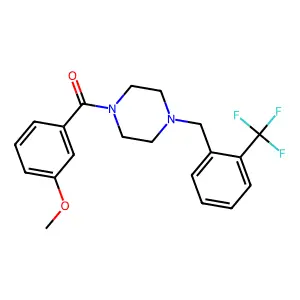 (3-Methoxyphenyl)-[4-[[2-(trifluoromethyl)phenyl]methyl]piperazin-1-yl]methanone structure