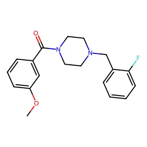 [4-(2-Fluorobenzyl)piperazin-1-yl](3-methoxyphenyl)methanone structure