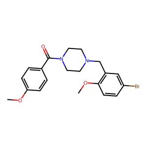 [4-[(5-Bromo-2-methoxyphenyl)methyl]piperazin-1-yl]-(4-methoxyphenyl)methanone structure