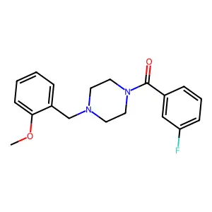 (3-Fluorophenyl)-[4-[(2-methoxyphenyl)methyl]piperazin-1-yl]methanone structure