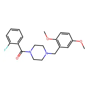 [4-[(2,5-Dimethoxyphenyl)methyl]piperazin-1-yl]-(2-fluorophenyl)methanone structure
