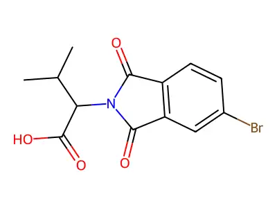 2-(5-Bromo-1,3-dioxo-1,3-dihydro-isoindol-2-yl)-3-methyl-butyric acid structure