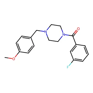 (3-Fluorophenyl)[4-(4-methoxybenzyl)piperazin-1-yl]methanone structure