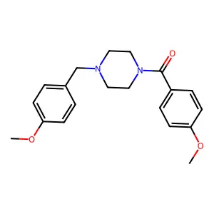 (4-Methoxyphenyl)-[4-[(4-methoxyphenyl)methyl]piperazin-1-yl]methanone structure
