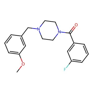 (3-Fluorophenyl)-[4-[(3-methoxyphenyl)methyl]piperazin-1-yl]methanone structure