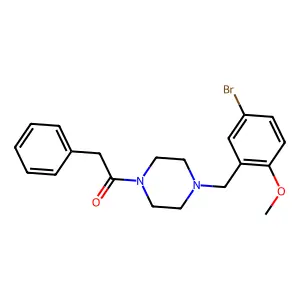 1-[4-[(5-Bromo-2-methoxyphenyl)methyl]piperazin-1-yl]-2-phenylethanone structure