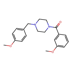 [4-(4-Methoxybenzyl)piperazin-1-yl](3-methoxyphenyl)methanone structure