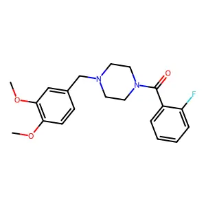[4-[(3,4-Dimethoxyphenyl)methyl]piperazin-1-yl]-(2-fluorophenyl)methanone structure