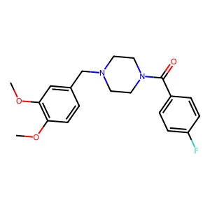 [4-[(3,4-Dimethoxyphenyl)methyl]piperazin-1-yl]-(4-fluorophenyl)methanone structure
