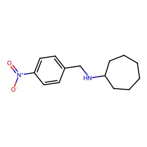 N-(4-nitrobenzyl)cycloheptanamine structure