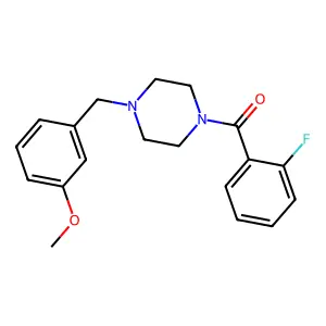 (2-Fluorophenyl)-[4-[(3-methoxyphenyl)methyl]piperazin-1-yl]methanone structure