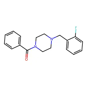 [4-[(2-Fluorophenyl)methyl]piperazin-1-yl]-phenylmethanone structure