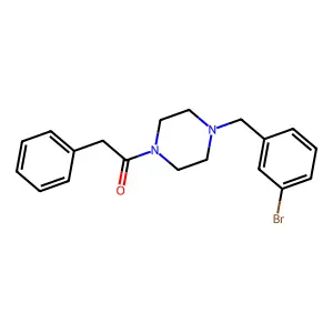 1-[4-[(3-Bromophenyl)methyl]piperazin-1-yl]-2-phenylethanone structure