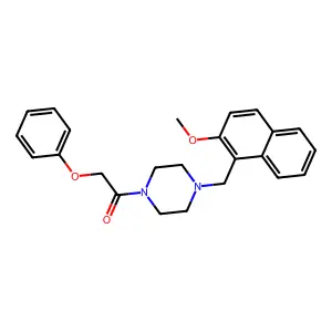 1-[4-[(2-Methoxynaphthalen-1-yl)methyl]piperazin-1-yl]-2-phenoxyethanone structure