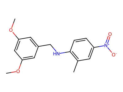 N-(3,5-dimethoxybenzyl)-2-methyl-4-nitroaniline structure