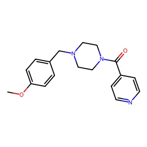 [4-[(4-Methoxyphenyl)methyl]piperazin-1-yl]-pyridin-4-ylmethanone structure