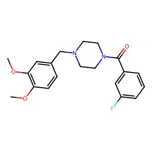 [4-(3,4-Dimethoxybenzyl)piperazin-1-yl](3-fluorophenyl)methanone structure