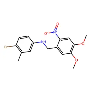 4-bromo-N-(4,5-dimethoxy-2-nitrobenzyl)-3-methylaniline structure