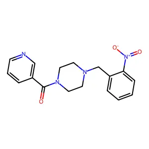 [4-(2-Nitrobenzyl)piperazin-1-yl](pyridin-3-yl)methanone structure