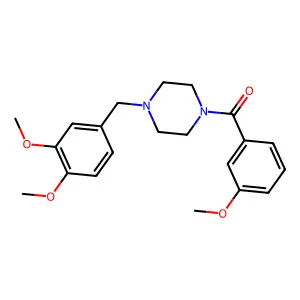 [4-[(3,4-Dimethoxyphenyl)methyl]piperazin-1-yl]-(3-methoxyphenyl)methanone structure