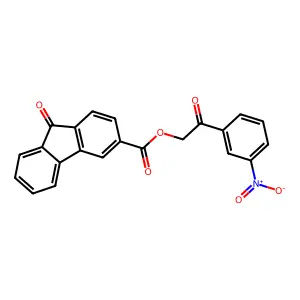 [2-(3-Nitrophenyl)-2-oxoethyl] 9-oxofluorene-3-carboxylate structure