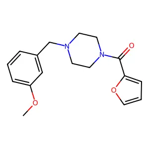 Furan-2-yl[4-(3-methoxybenzyl)piperazin-1-yl]methanone structure