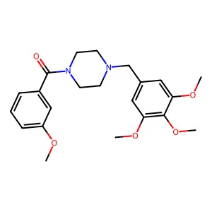 (3-Methoxyphenyl)-[4-[(3,4,5-trimethoxyphenyl)methyl]piperazin-1-yl]methanone structure