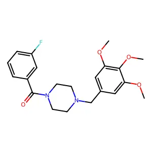 (3-Fluorophenyl)-[4-[(3,4,5-trimethoxyphenyl)methyl]piperazin-1-yl]methanone structure