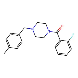 (2-Fluorophenyl)[4-(4-methylbenzyl)piperazin-1-yl]methanone structure