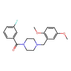 [4-[(2,5-Dimethoxyphenyl)methyl]piperazin-1-yl]-(3-fluorophenyl)methanone structure