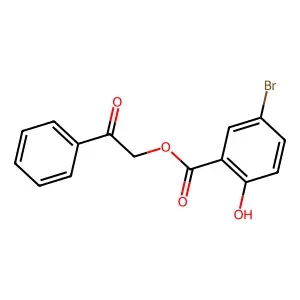 2-Oxo-2-phenylethyl 5-bromo-2-hydroxybenzoate structure