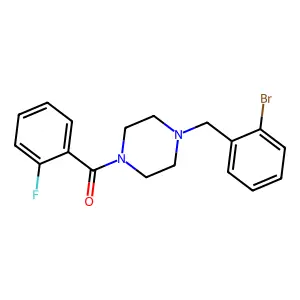 [4-[(2-Bromophenyl)methyl]piperazin-1-yl]-(2-fluorophenyl)methanone structure