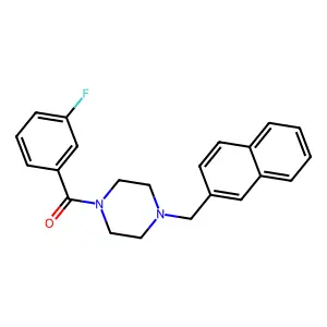 (3-Fluorophenyl)-[4-(naphthalen-2-ylmethyl)piperazin-1-yl]methanone structure