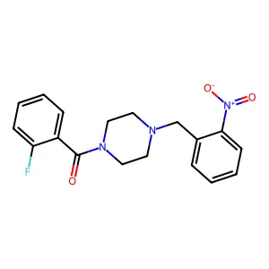 (2-Fluorophenyl)[4-(2-nitrobenzyl)piperazin-1-yl]methanone structure