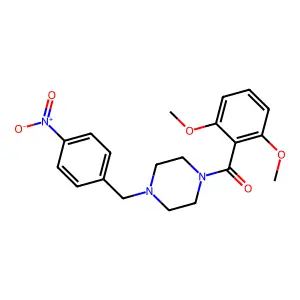 (2,6-Dimethoxyphenyl)-[4-[(4-nitrophenyl)methyl]piperazin-1-yl]methanone structure