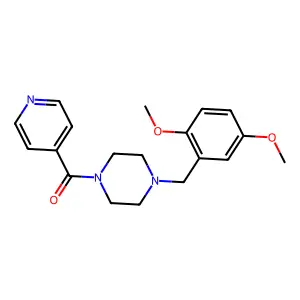 [4-[(2,5-Dimethoxyphenyl)methyl]piperazin-1-yl]-pyridin-4-ylmethanone structure