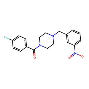 (4-Fluorophenyl)-[4-[(3-nitrophenyl)methyl]piperazin-1-yl]methanone structure