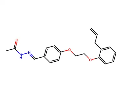 Acetic acid, 2-[[4-[2-[2-(2-propen-1-yl)phenoxy]ethoxy]phenyl]methylene]hydrazide structure