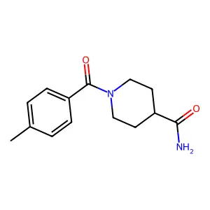 1-(4-Methylbenzoyl)piperidine-4-carboxamide structure