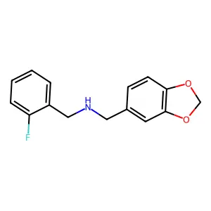 (1,3-苯并二氧戊环-5-基甲基)(2-氟苄基)胺 structure