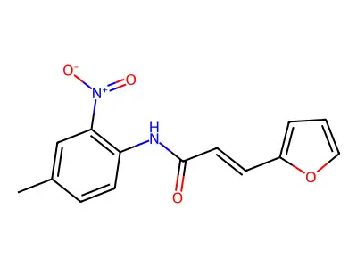3-(furan-2-yl)-N-(4-methyl-2-nitrophenyl)prop-2-enamide structure