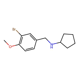 N-[(3-bromo-4-methoxyphenyl)methyl]cyclopentanamine structure