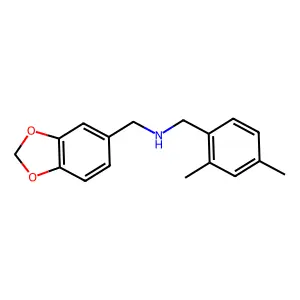 N-[(2,4-Dimethylphenyl)methyl]-1,3-benzodioxole-5-methanamine structure